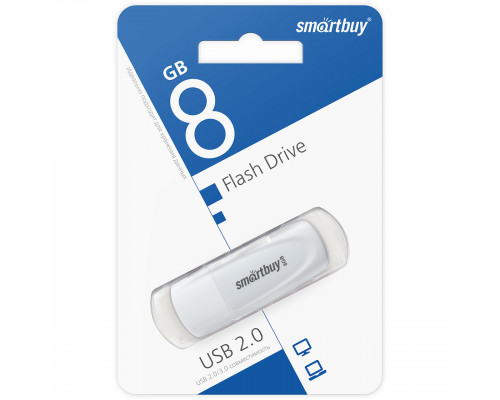 8GB USB Scout White (SB008GB2SCW) белый SMARTBUY