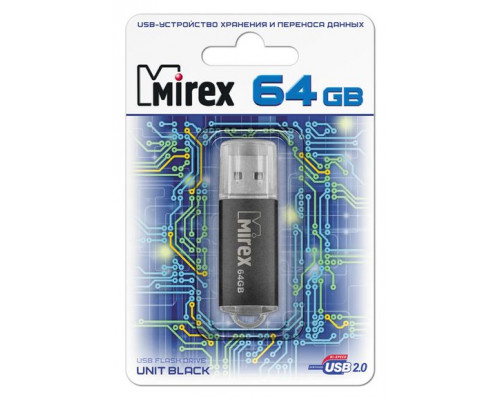 64GB USB2.0 UNIT (13600-FMUUND64) черный MIREX