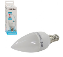 Светодиодная лампа C37-05W/4000/E14 холодный свет SMARTBUY