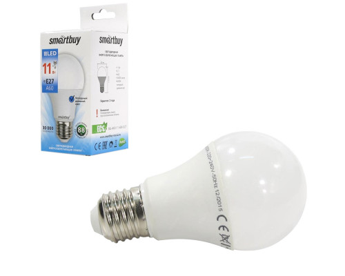 Светодиодная лампа A60-11W/4000/E27 дневной свет SMARTBUY