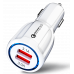 ЗУ авто SM02 2USB QC3.0 3.1A 18W WHITE DREAM (скидка 50 процентов)