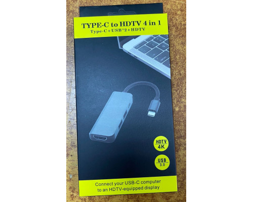 Type-C ХАБ MacBook HDMI/TYPE-С/USB 3.0 HB42