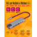 Type-C ХАБ MacBook HDMI +ETHERNET + TYPE-С + USB 3.0 HB43