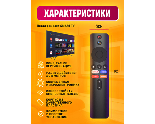 Пульт для smart телевизоров и приставок Xiaоmi XMRM-M6 (XY-008) VOICE, BLUETOOTH)