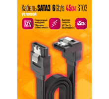 Кабель ST03 SATA 3.0 6Gb/S 0,45M угловой DREAM STYLE