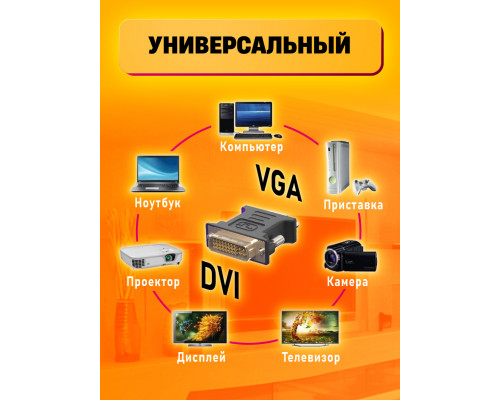 Переходник DH02 DVI-VGA (D-Sub) DREAM STYLE W05