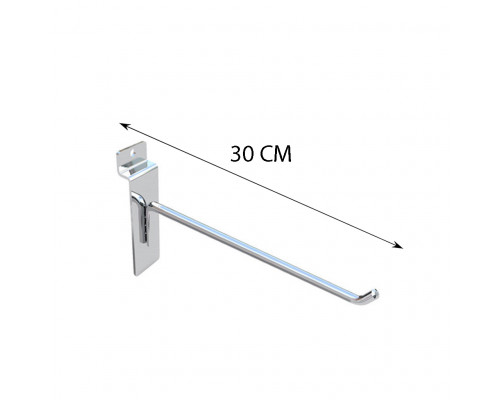 Крючок для торговой панели металлический (L 300mm, D 4mm) хром (10ШТ) (скидка 10 процентов)