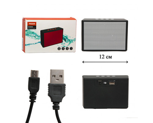 Колонка BLUETOOTH TS225 (FM, AUX, microSD, USB) черно-серый (MR)